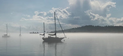 “Misty Sails” original acrylic painting